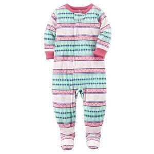 Carter's Girls' 1 Pc Fleece, pajamas‎ bundle 12m